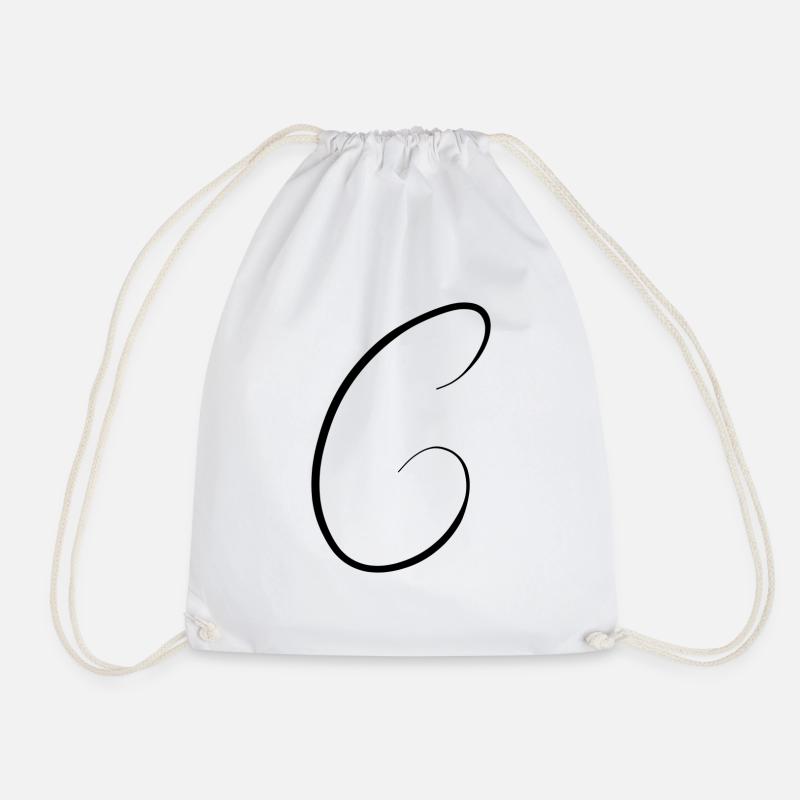 C - Drawstring Bag - white