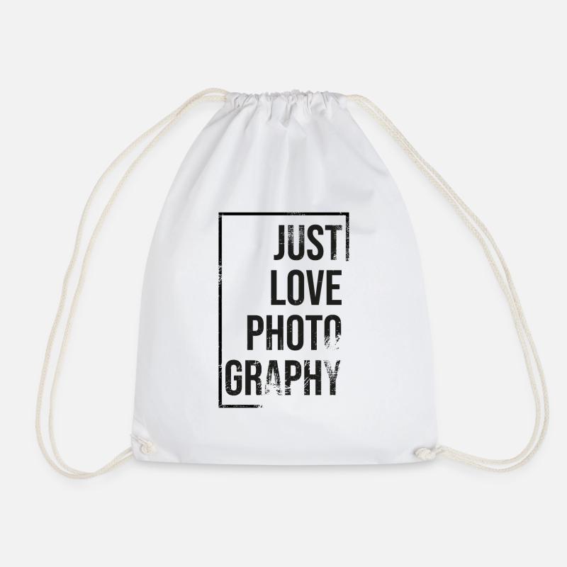 Just love Photography - Drawstring Bag - white
