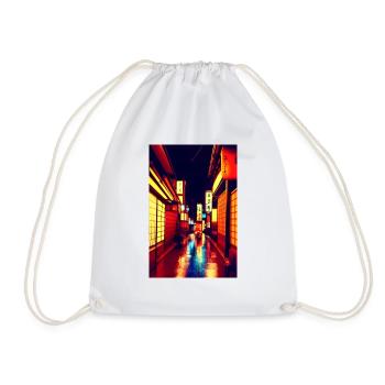Street 1 - Drawstring Bag - white - Front