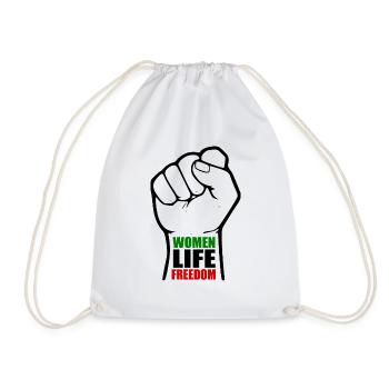 Women life freedom - Drawstring Bag - white - Front