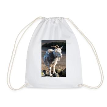 Chèvre naine ou chèvre miniature Zwergziege - Sac de sport léger - blanc - Devant