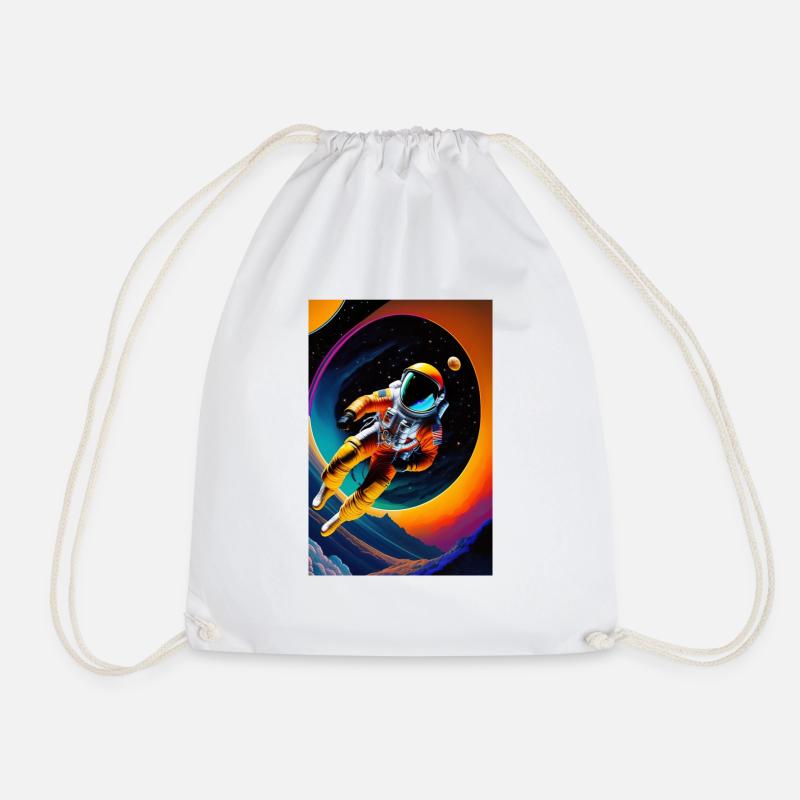 Schwebender Astronaut - Turnbeutel - Weiß