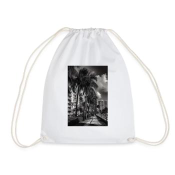 Miami Skyline Beach Palm Trees Cadeau Vintage Miami - Sac de sport léger - blanc - Devant