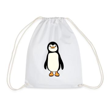 Ein kleiner Pinguin, süß und friedvoll - Turnbeutel - Weiß - Vorne