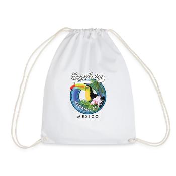 Explore Medano Beach Mexico - Drawstring Bag - white - Front
