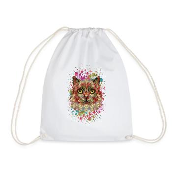 Chat - Sac de sport léger - blanc - Devant