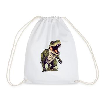 Illustration of a Tyranosaurus. AI generated - Drawstring Bag - white - Front