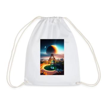 Paysage Futuriste à Paris - Sac de sport léger - blanc - Devant