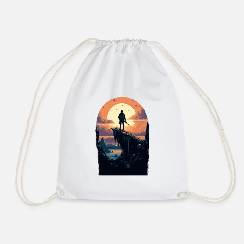 Glowing fire - Drawstring Bag - white