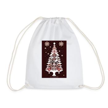 Arbre de Noël d’hiver russe Doodle - Sac de sport léger - blanc - Devant
