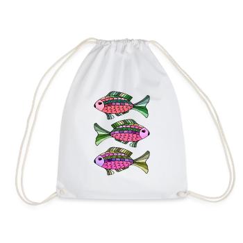 Poissons - Sac de sport léger - blanc - Devant