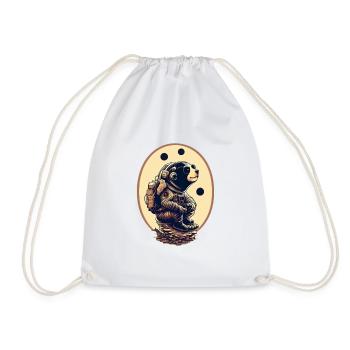 Space Bear - Drawstring Bag - white - Front