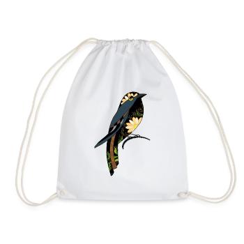 Bunter Vogel - Turnbeutel - Weiß - Vorne
