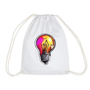 Bulb / Bulb / Brightness / Light - Drawstring Bag - white - Front