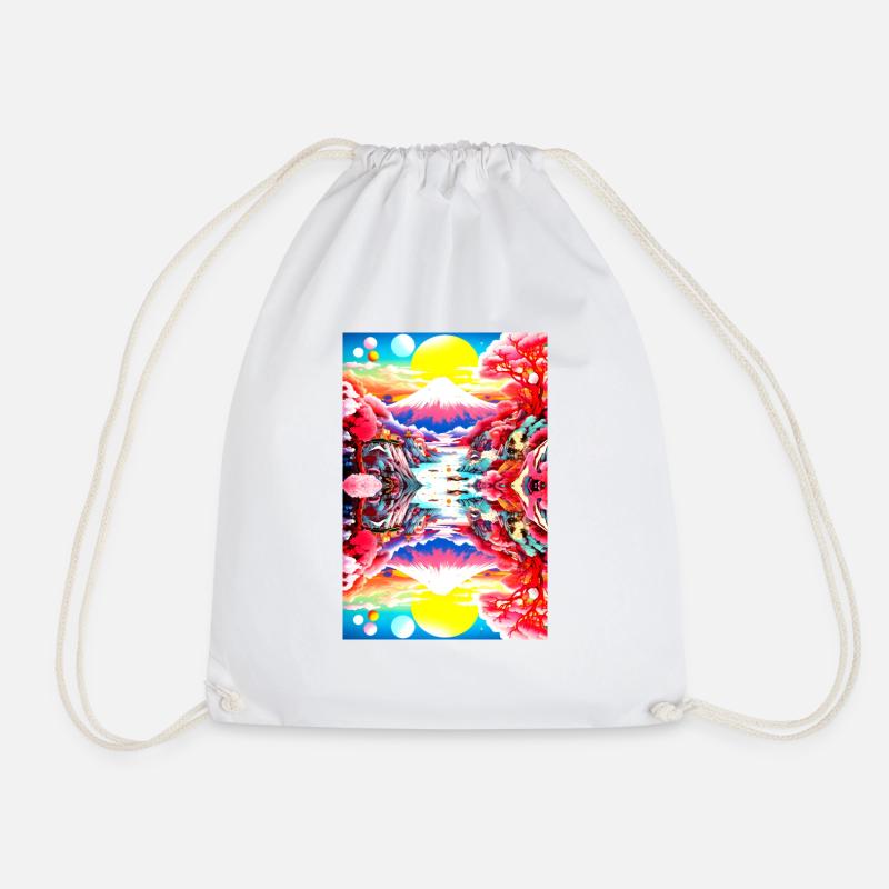 Fuji on Acid - Turnbeutel - Weiß
