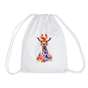 Giraffe V1 24 02 - Turnbeutel - Weiß - Vorne