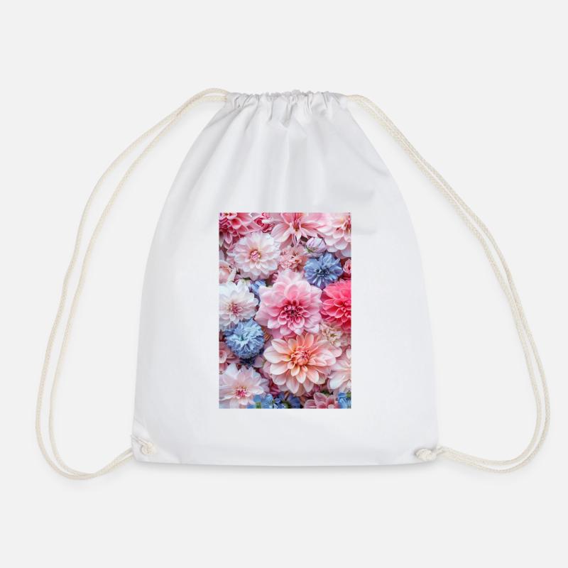 Flower Love | AI - Drawstring Bag - white