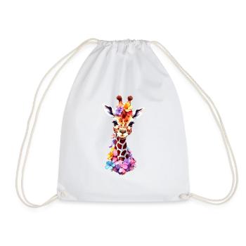 Giraffe V1 24 19 - Drawstring Bag - white - Front
