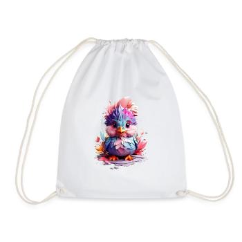 Vogel Bird V1 24 02 - Drawstring Bag - white - Front