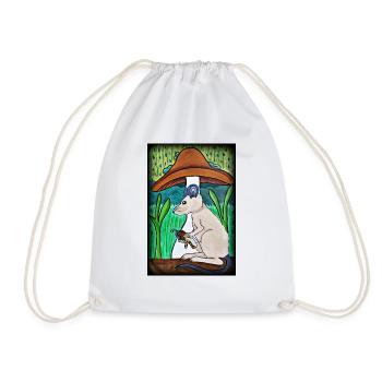 Souris avec des abeilles sous la pluie - Sac de sport léger - blanc - Devant