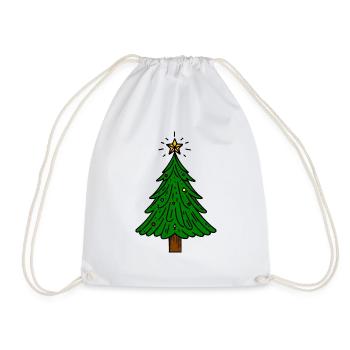 Sapin de Noël - Sac de sport léger - blanc - Devant