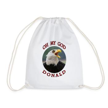 Weißkopfseeadler Donald  oh my god - Turnbeutel - Weiß - Vorne