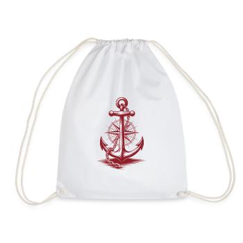 Anchor & Compass: Your North Star - Drawstring Bag - white - Front
