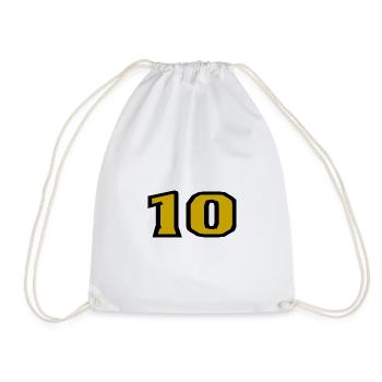 10. 10 ANS. 10e ANNIVERSAIRE. ANNIVERSAIRE 10 ANS. - Sac de sport léger - blanc - Devant