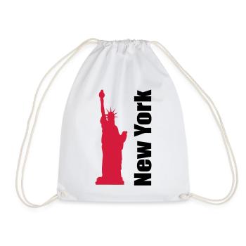 new York - Drawstring Bag - white - Front