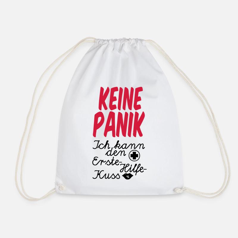 Erste Hilfe Kuss Medizin Liebe Gesundheit Geschenk - Turnbeutel - Weiß