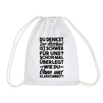 Abschiedsgeschenk Kollegen Jobwechsel - Turnbeutel - Weiß - Vorne