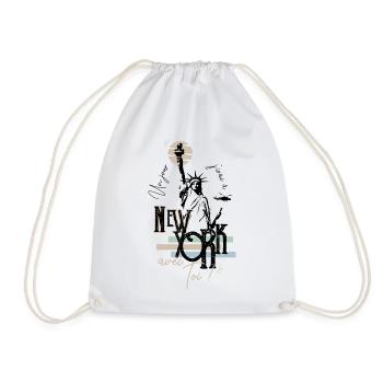 Un jour j'irai à New-York avec toi - Sac de sport léger - blanc - Devant