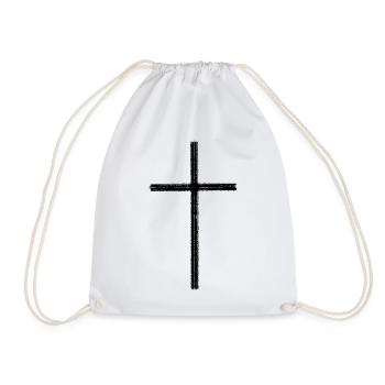 Jesus Christ Cross Easter - Drawstring Bag - white - Front