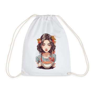 Rétro Japon Ramen Popart Esthétique Food Design - Sac de sport léger - blanc - Devant