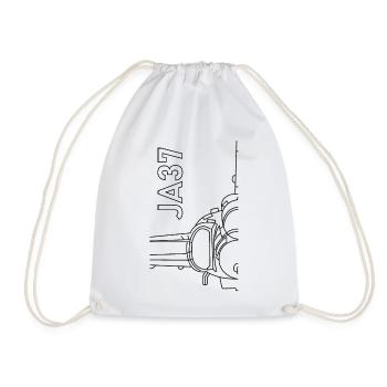 ja37 viggen - Drawstring Bag - white - Front