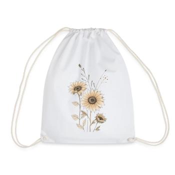 Sunflower 🌻 - Drawstring Bag - white - Front