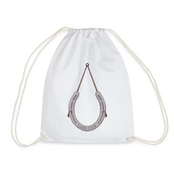 Horseshoe to bring you good luck - Drawstring Bag - white - Front