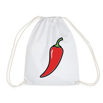 Chili Pepper Hot Comic - Drawstring Bag - white - Front