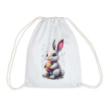 Papa Hase Ostern Osterhase Partnerlook Oster - Turnbeutel - Weiß - Vorne