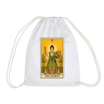 Fleuriste | Tarot de la profession florale - Sac de sport léger - blanc - Devant