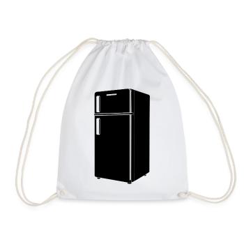 Refrigerator - Drawstring Bag - white - Front