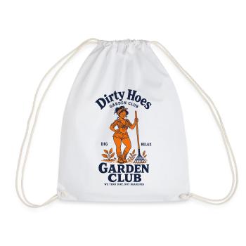Dirty Hoes Garden Club Organic Gardening - Drawstring Bag - white - Front