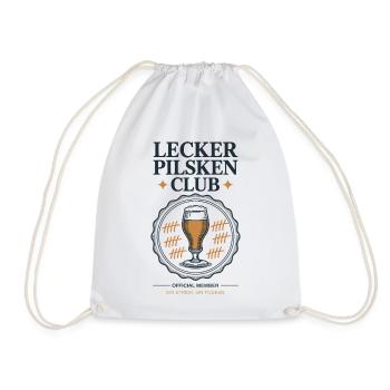 Bier Lecker Pilsken Club Ruhrpott Pils Bierchen - Turnbeutel - Weiß - Vorne