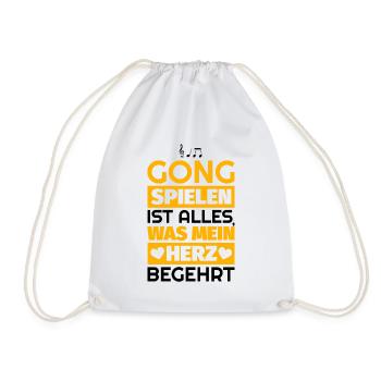 Gong Geschenke - Turnbeutel - Weiß - Vorne