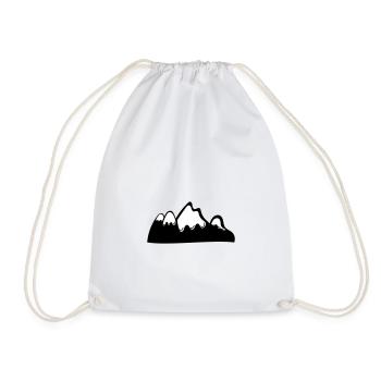 Mountains Mountain Mountains 07 - Drawstring Bag - white - Front