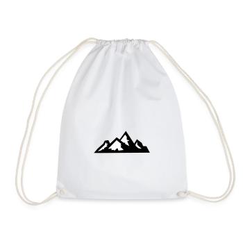 Mountains Mountain Mountains 08 - Drawstring Bag - white - Front