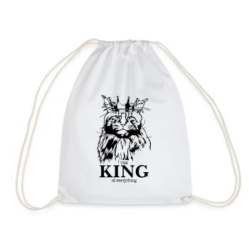 Maine Coon Roi de tout Chat Dire Chat - Sac de sport léger - blanc - Devant
