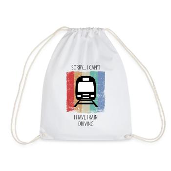 Train Railway Railroad Worker Trains Train Driver - Drawstring Bag - white - Front