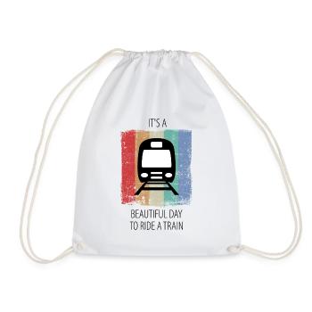 Train Railway Railroad Worker Trains Train Driver - Drawstring Bag - white - Front
