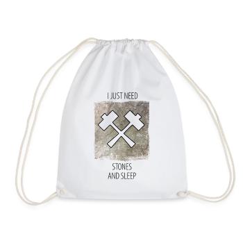 Stonemason Stone Sculptor Saying - Drawstring Bag - white - Front